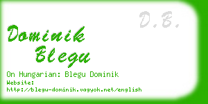 dominik blegu business card